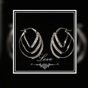 Sterling Silver and Crystal Earrings